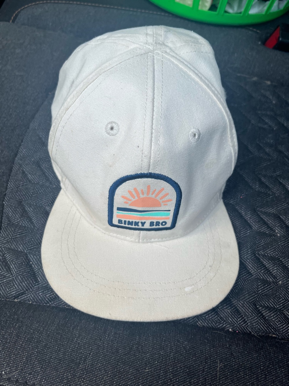 Blinky Bro White Sunrise Patch Baseball Cap